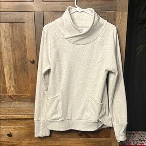90 Degree By Reflex Light Gray Cowl Neck Sweater